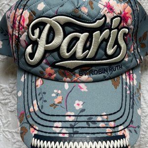 NWT - Robin Ruth - Paris - Quilted Floral & Embellished Ball Cap Hat